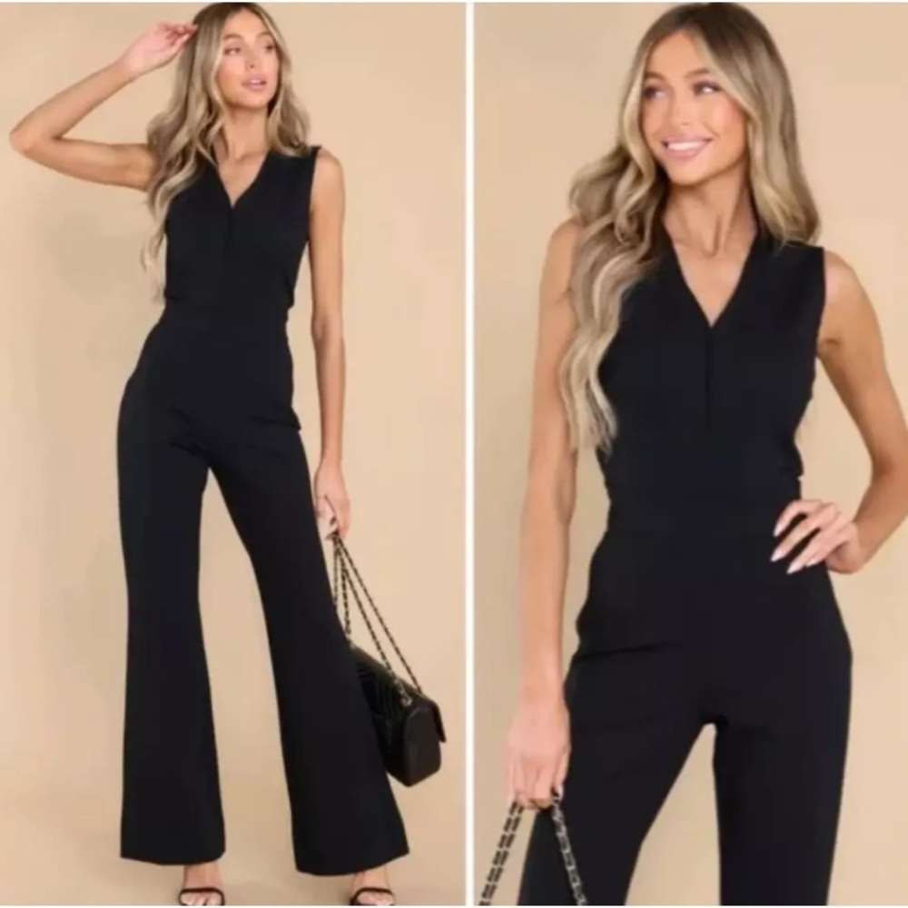 Spanx NWT The Perfect Sleeveless Wide Leg Jumpsuit Black Size 3X